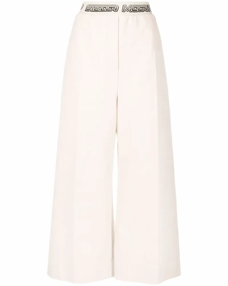 Stella McCartney Hose mit Logo-Bund - Nude Nude