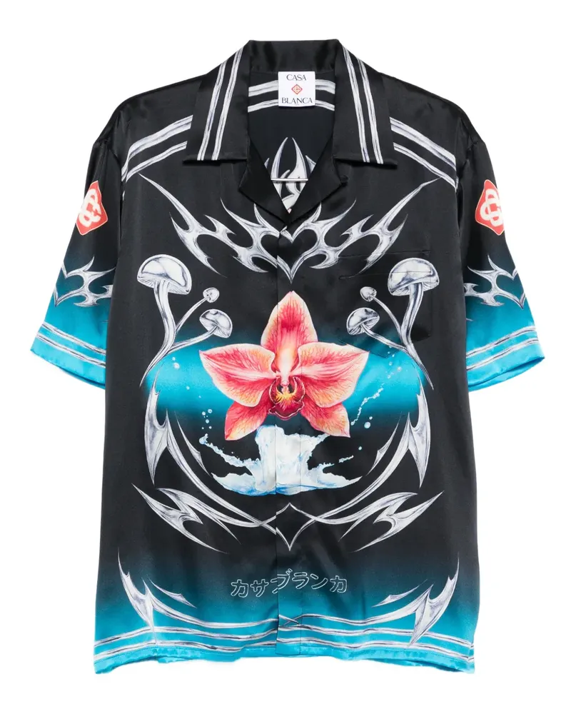 Casablanca Paris Hemd mit grafischem Print - Schwarz Schwarz