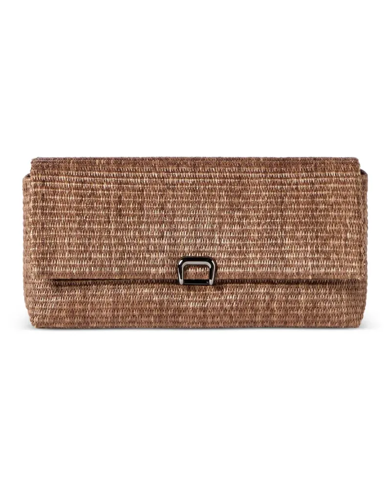 Brunello Cucinelli Sartorial Clutch aus Raffiabast - Braun Braun