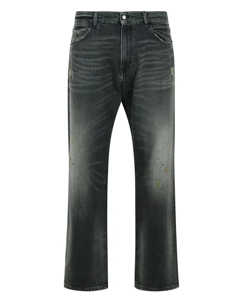 Amish James Jeans im Distressed-Look - Schwarz Schwarz