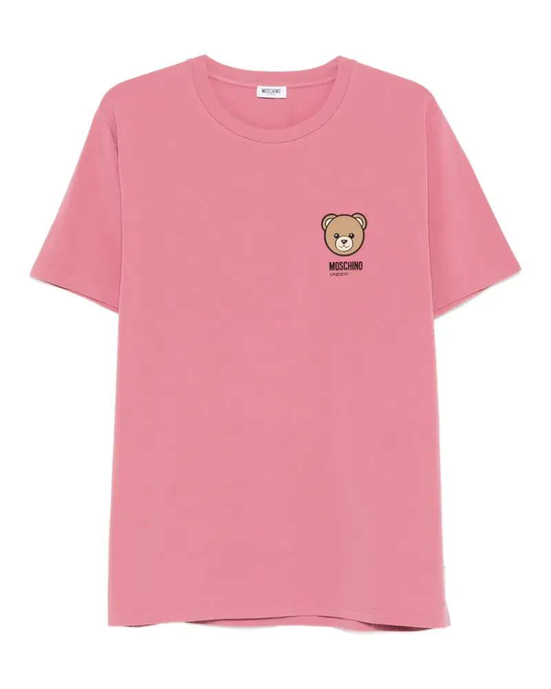 Moschino Teddy-logo T-shirt - Rosa Rosa