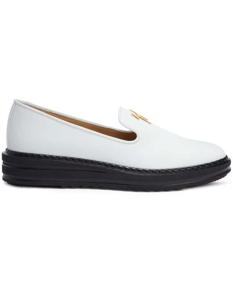 Giuseppe Zanotti Loafer mit Logo-Schild - Nude Nude