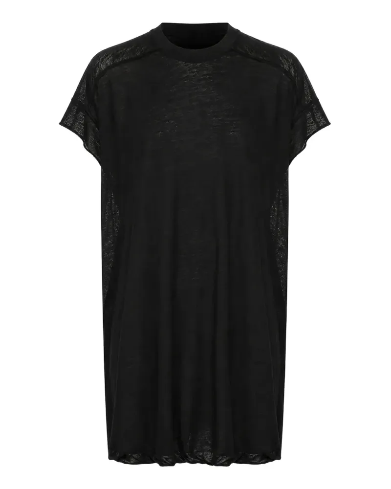 Rick Owens T-Shirt mit ungesäumten Kanten - Schwarz Schwarz