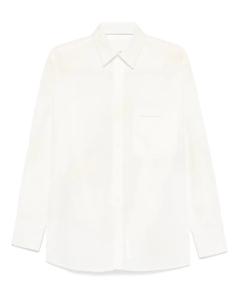 Maison Margiela Hemd mit Cut-Out-Kragen - Weiß Weiß