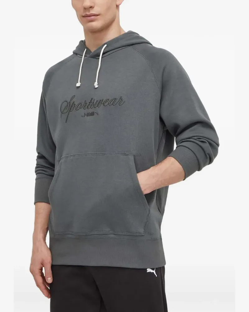 Puma Hoodie mit Logo-Stickerei - Grau Grau