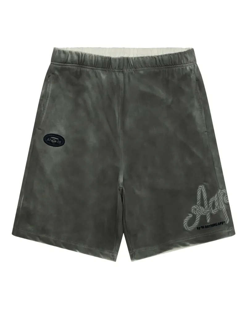 BAPE Shorts mit Batikmuster - Grau Grau