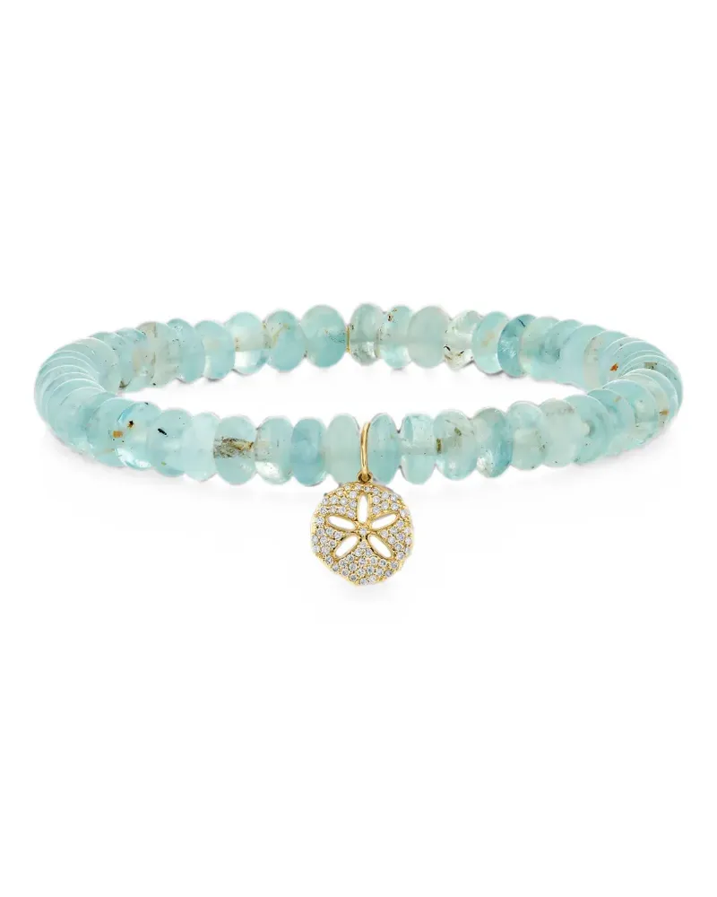 Sydney Evan Armband mit Diamanten und Aquamarin - Gold Gold