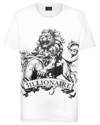 Billionaire T-Shirt mit Logo-Print Weiß