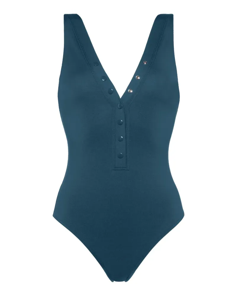 Eres Icône Badeanzug mit V-Ausschnitt - Blau Blau