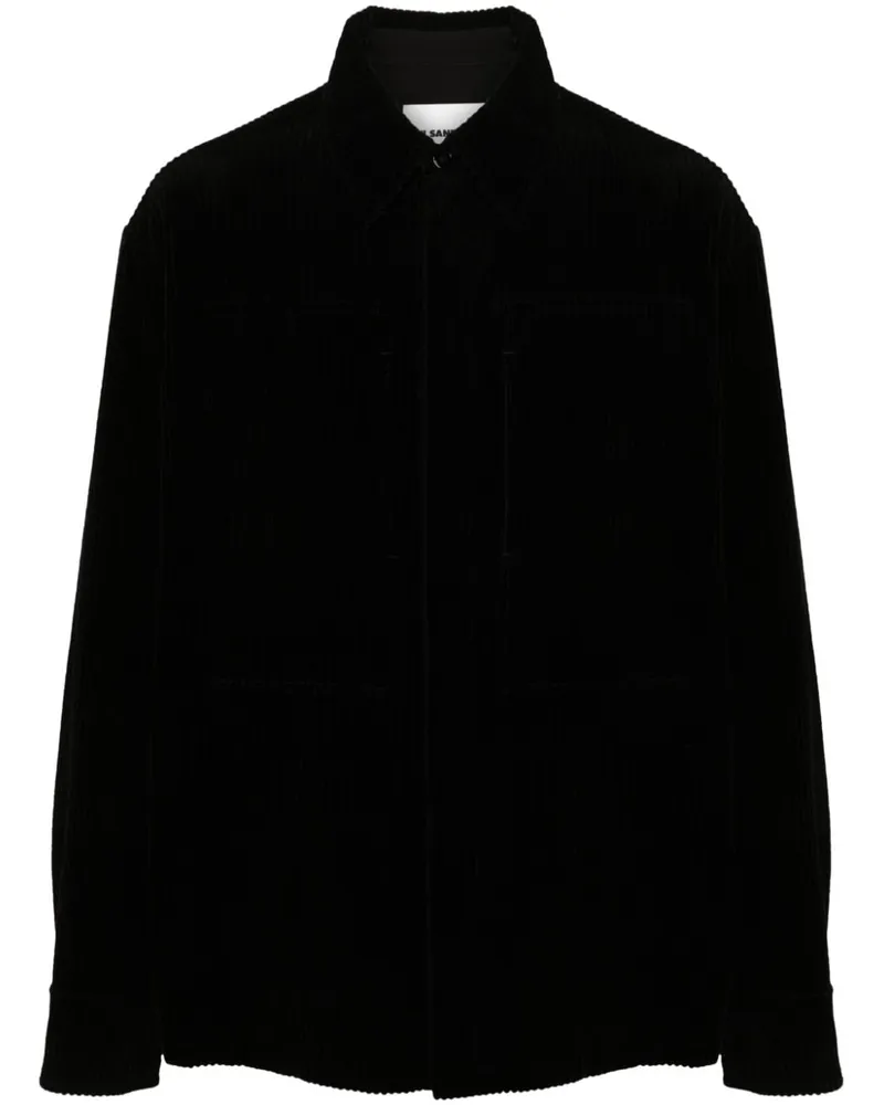 Jil Sander Hemd aus Cord - Schwarz Schwarz