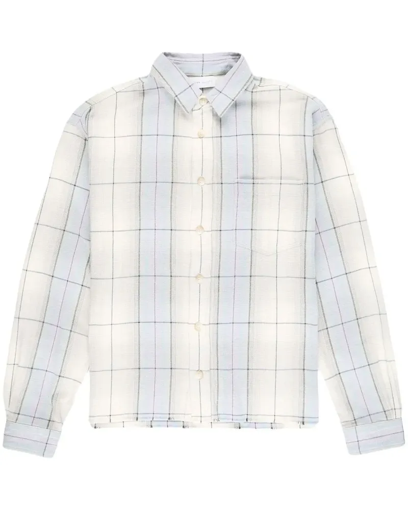 John Elliott + Co Kariertes Hemd - Grau Grau