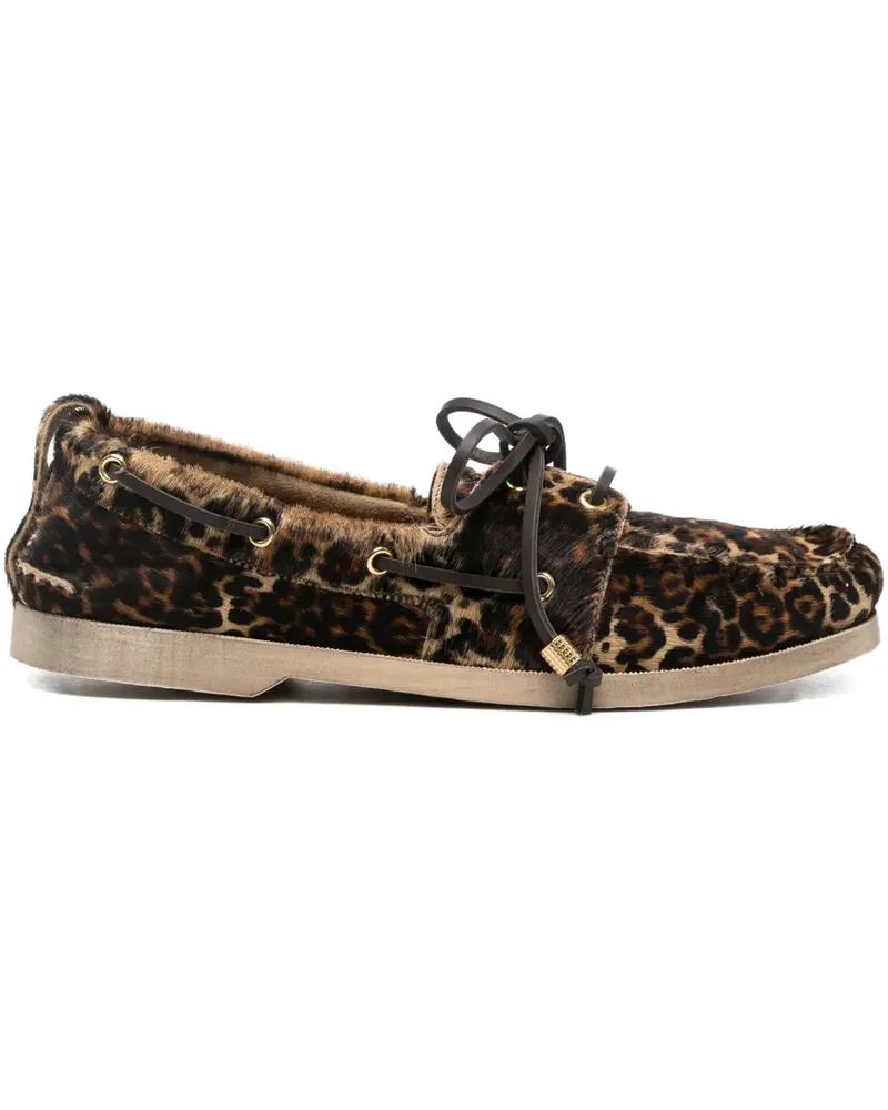Golden Goose Segelschuhe mit Leoparden-Print - Braun Braun