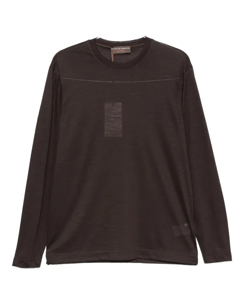 Filippo de Laurentiis Klassisches Langarmshirt - Braun Braun