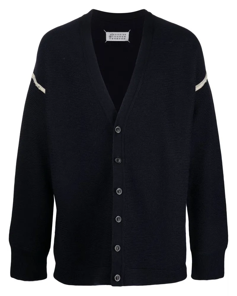 Maison Margiela Cardigan mit V-Ausschnitt - Blau Blau