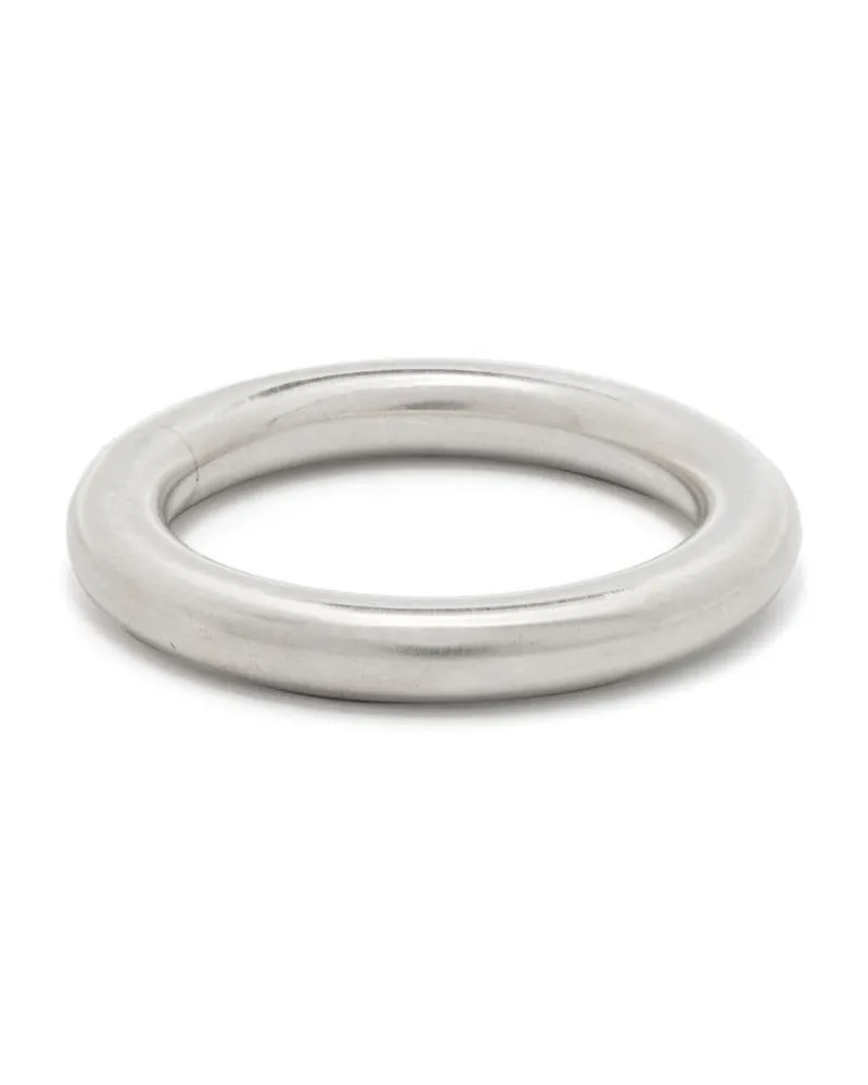 Jil Sander Ring mit Logo-Gravur Silber