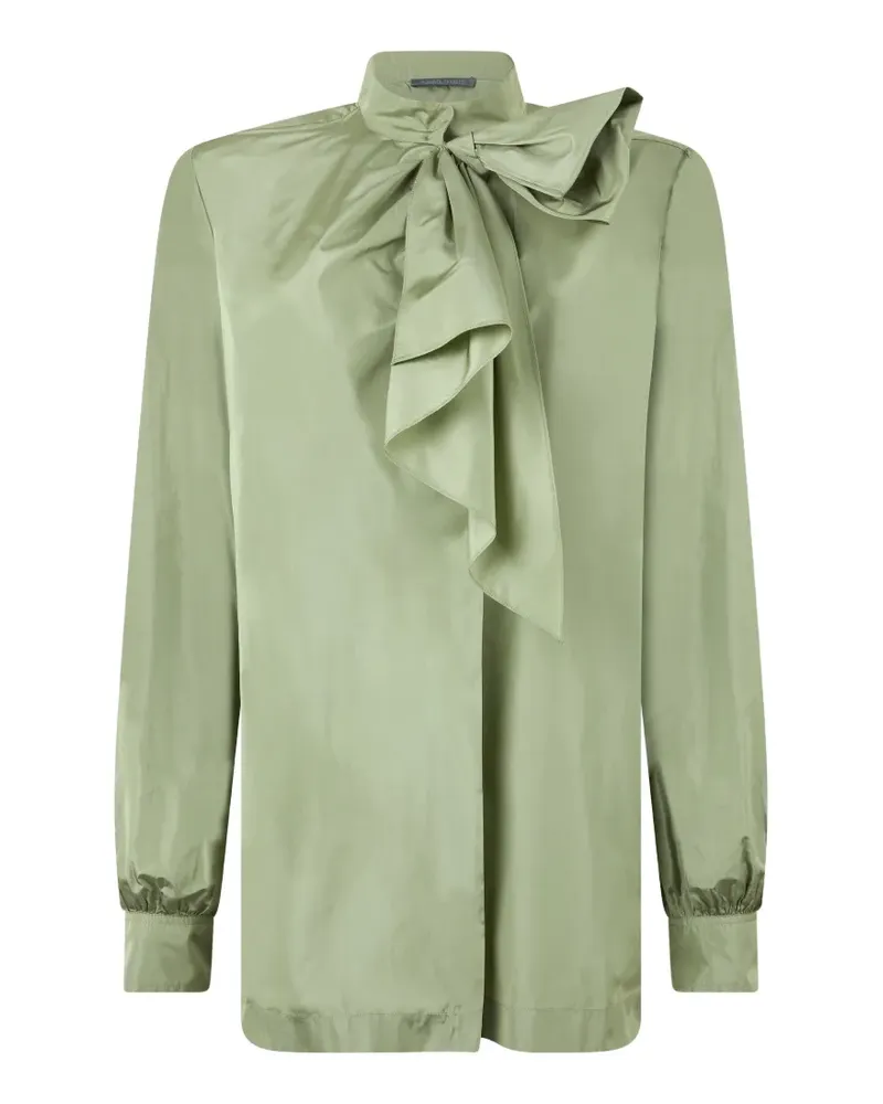 Alberta Ferretti Langarmshirt mit Schleife - Grün Grün