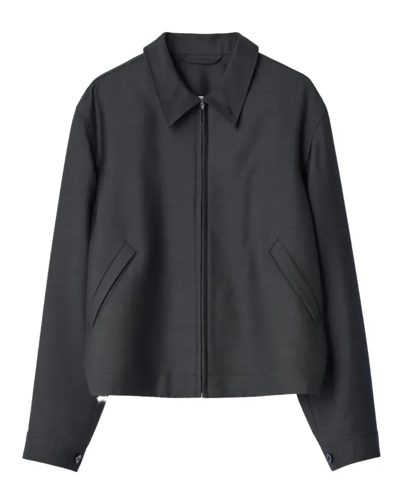 Christophe Lemaire Blouson aus Wolle und Viskose mit Reißverschluss - Grau Grau