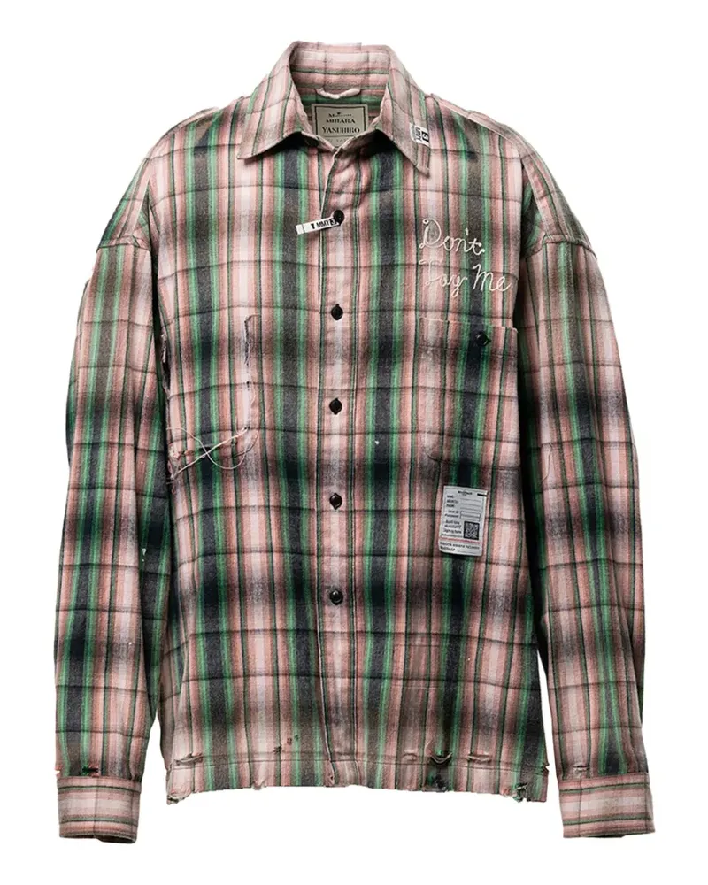 MIHARAYASUHIRO Kariertes Hemd mit Stickerei - Rosa Rosa