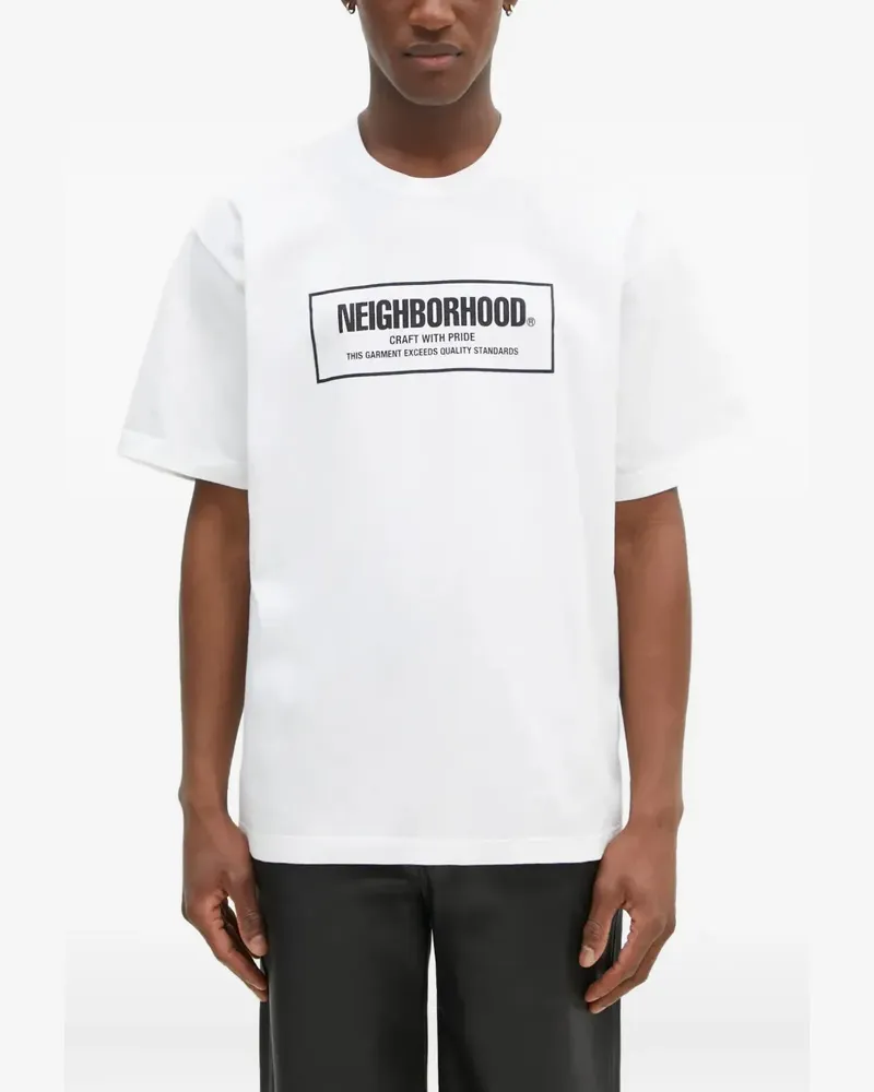 Neighborhood T-Shirt mit Logo-Print - Weiß Weiß