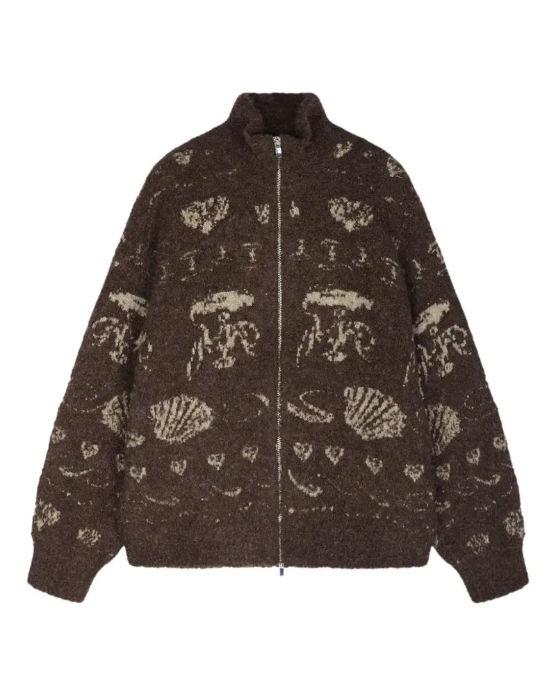 JNBY Jacquard-Cardigan mit Reißverschluss - Braun Braun