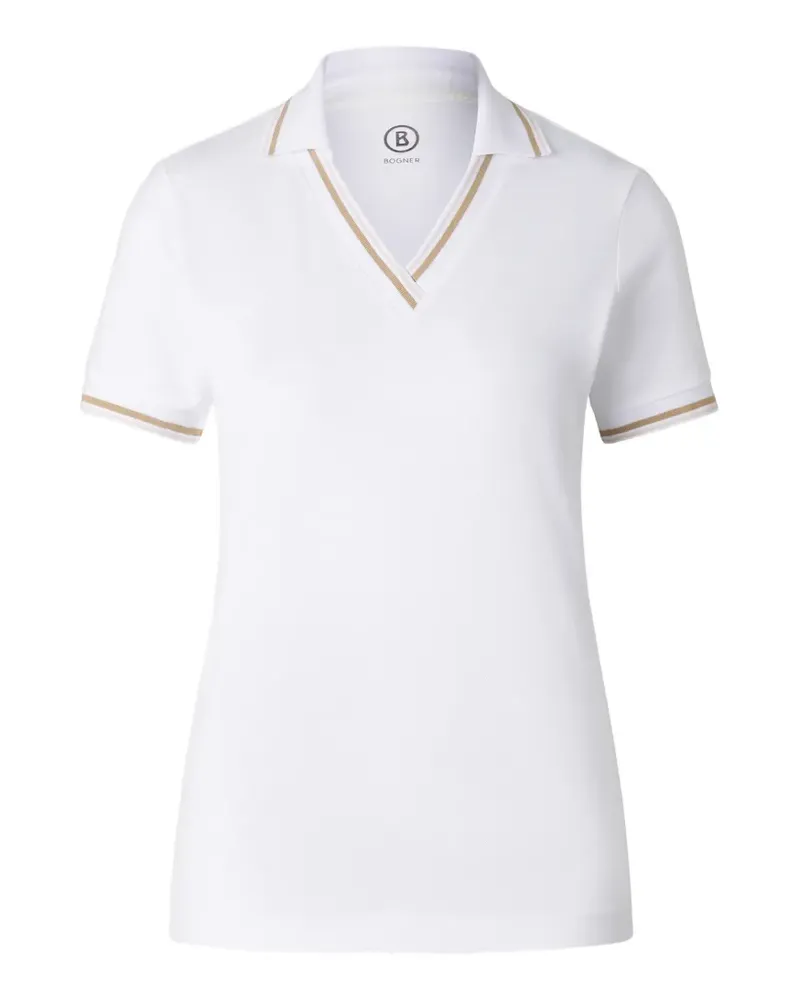 Bogner Jula T-Shirt mit Poloshirtkragen - Weiß Weiß