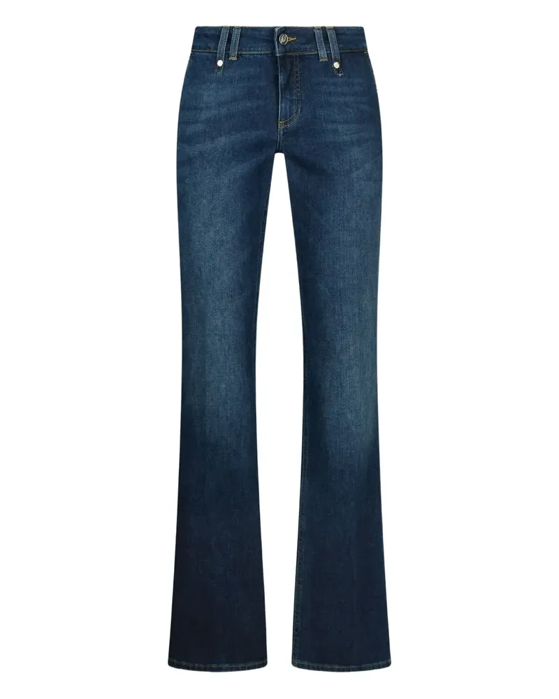 Liu Jo Bootcut-Jeans mit Logo-Patch - Blau Blau
