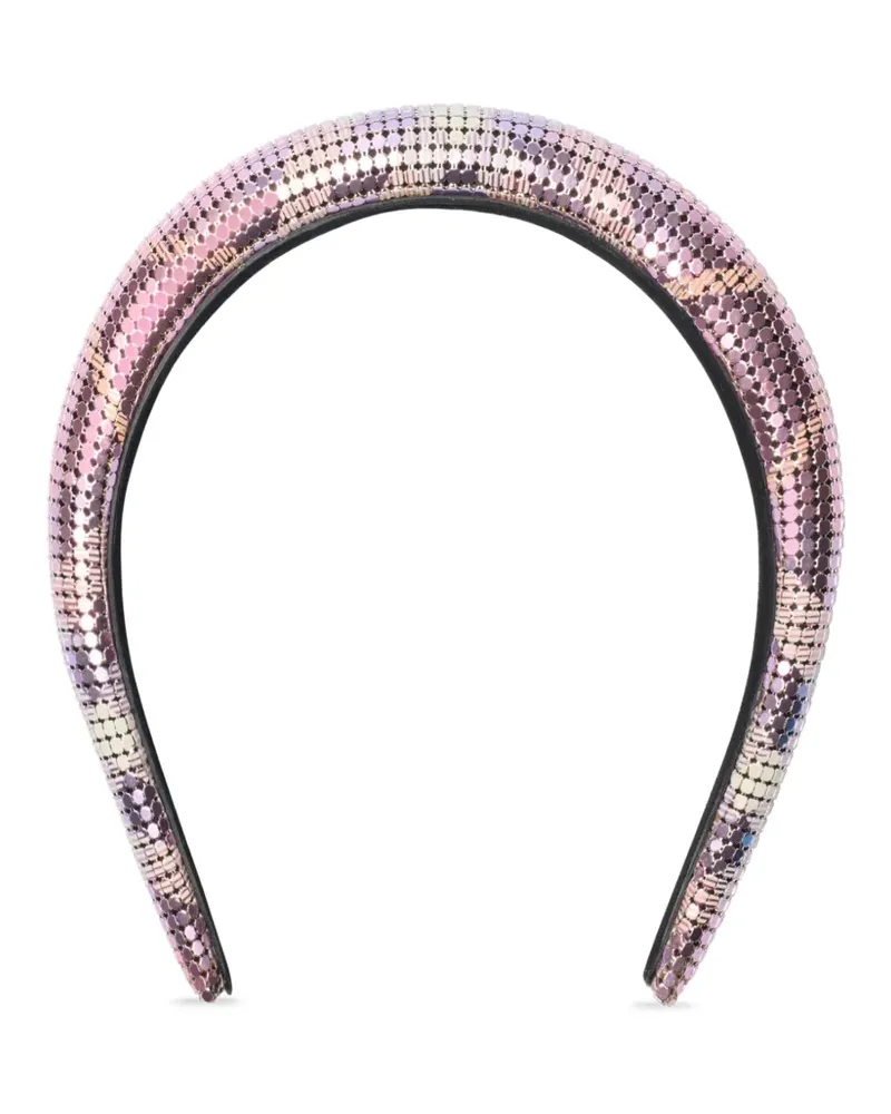 Burberry Kariertes Stirnband aus Mesh - Rosa Rosa