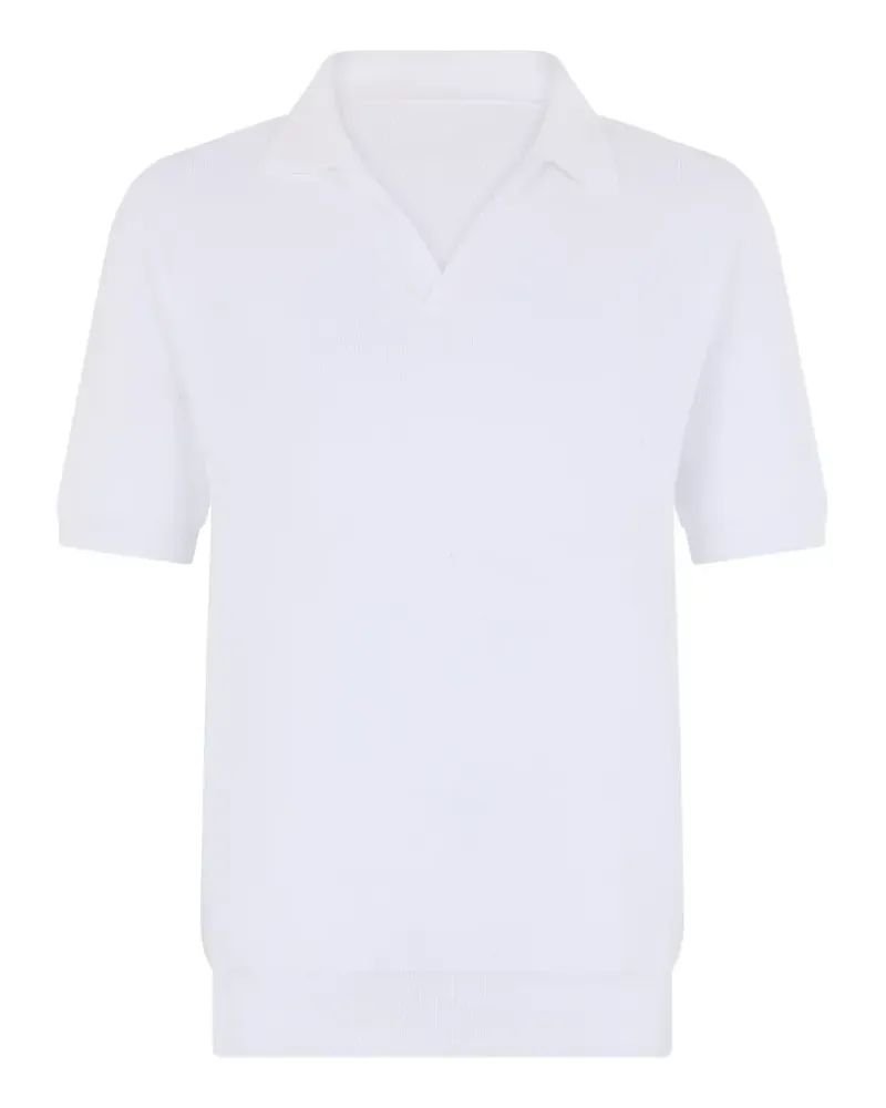 Fedeli open-collar short-sleeve T-shirt - Weiß Weiß