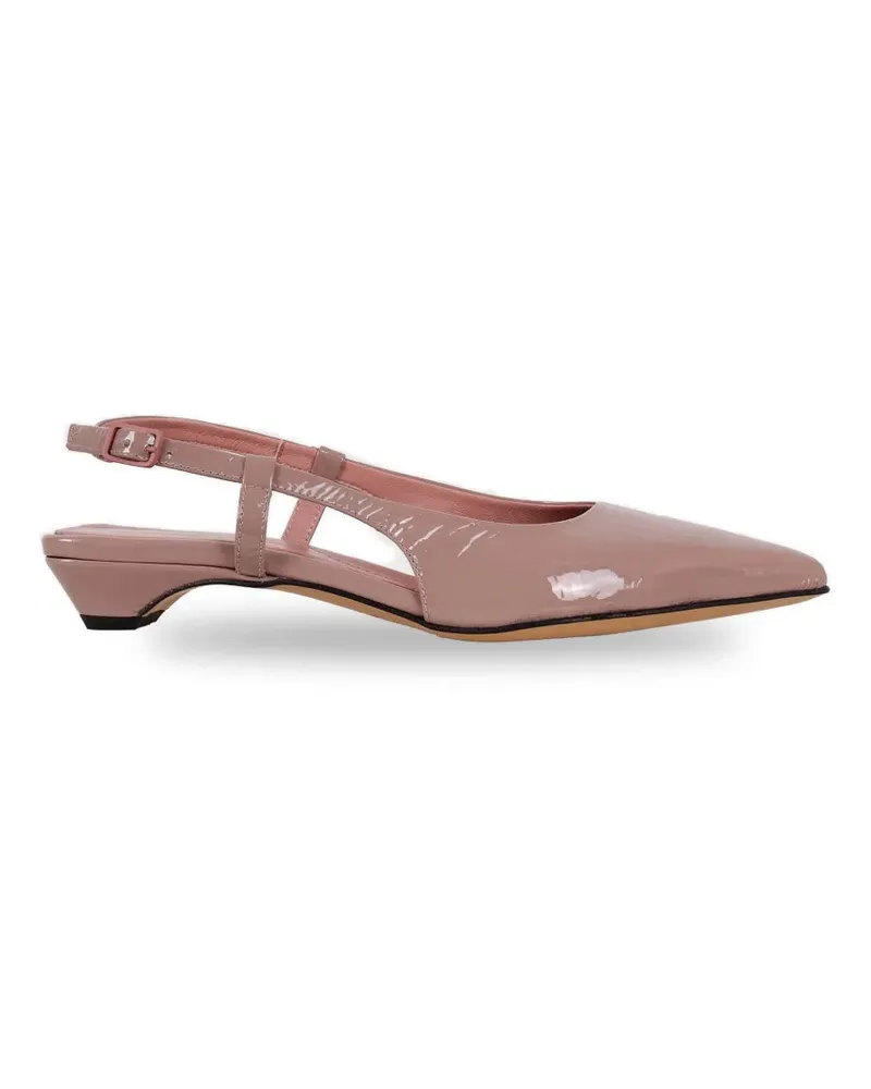 POMME D'OR patent-finish slingback pumps - Rosa Rosa
