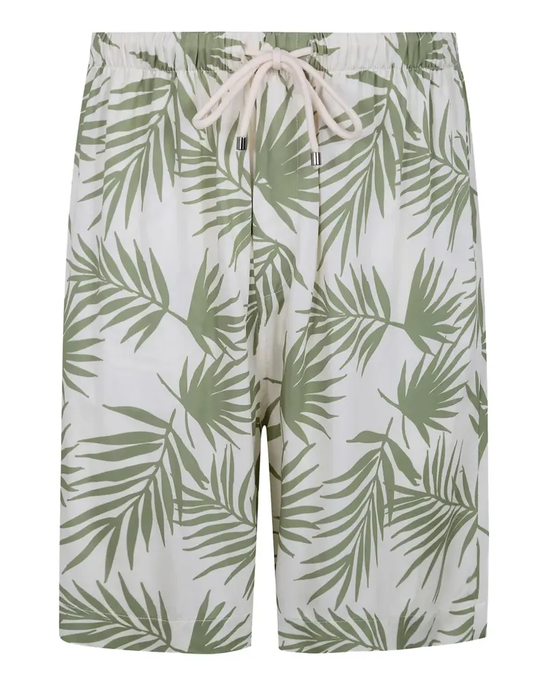 Laneus palm-leaf print shorts - Weiß Weiß