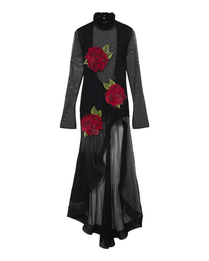 Blumarine Maxikleid mit Pailletten - Schwarz Schwarz