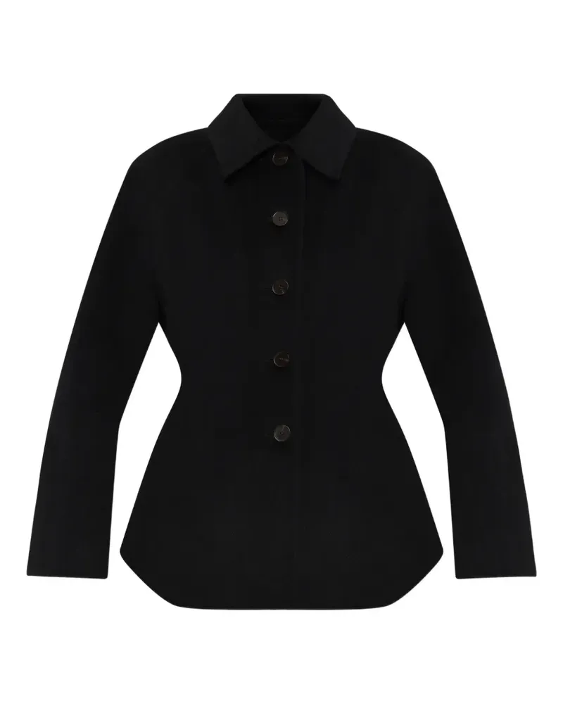 Róhe button-up wool jacket - Schwarz Schwarz