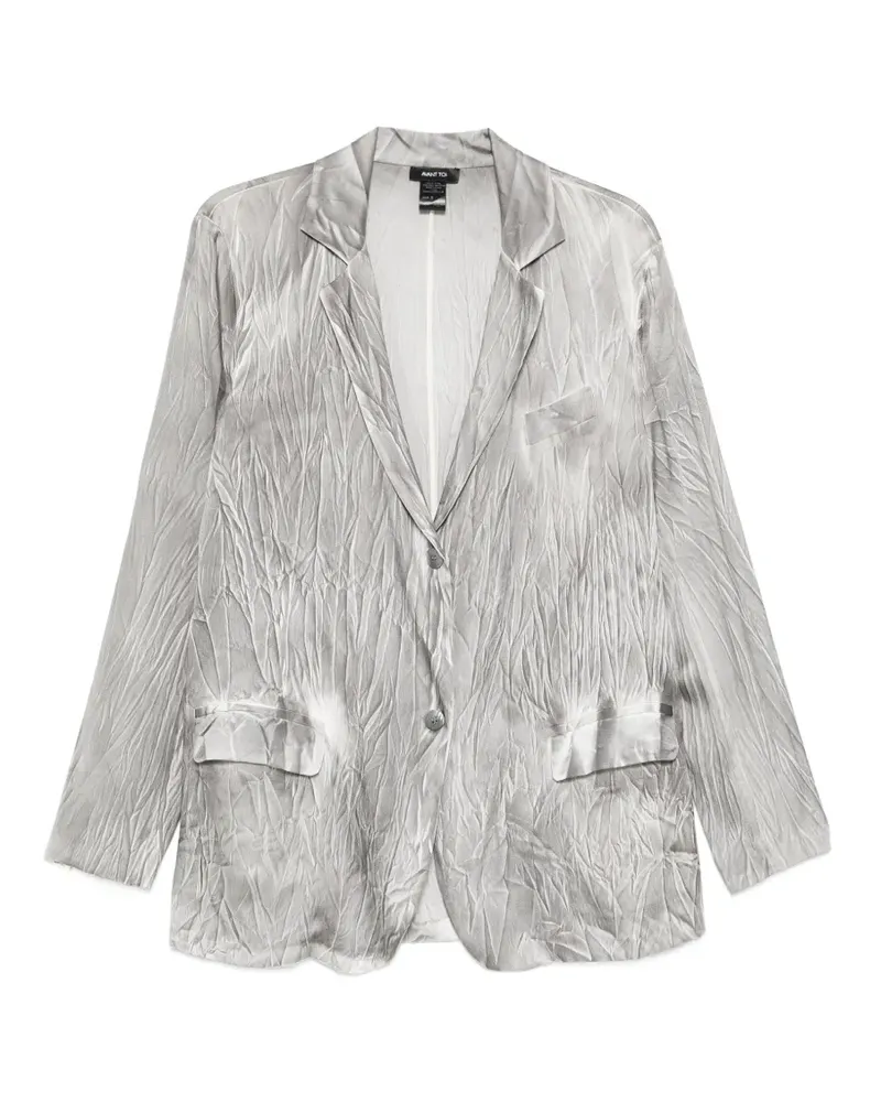 Avant Toi crinkled-finish single-breasted jacket - Grau Grau