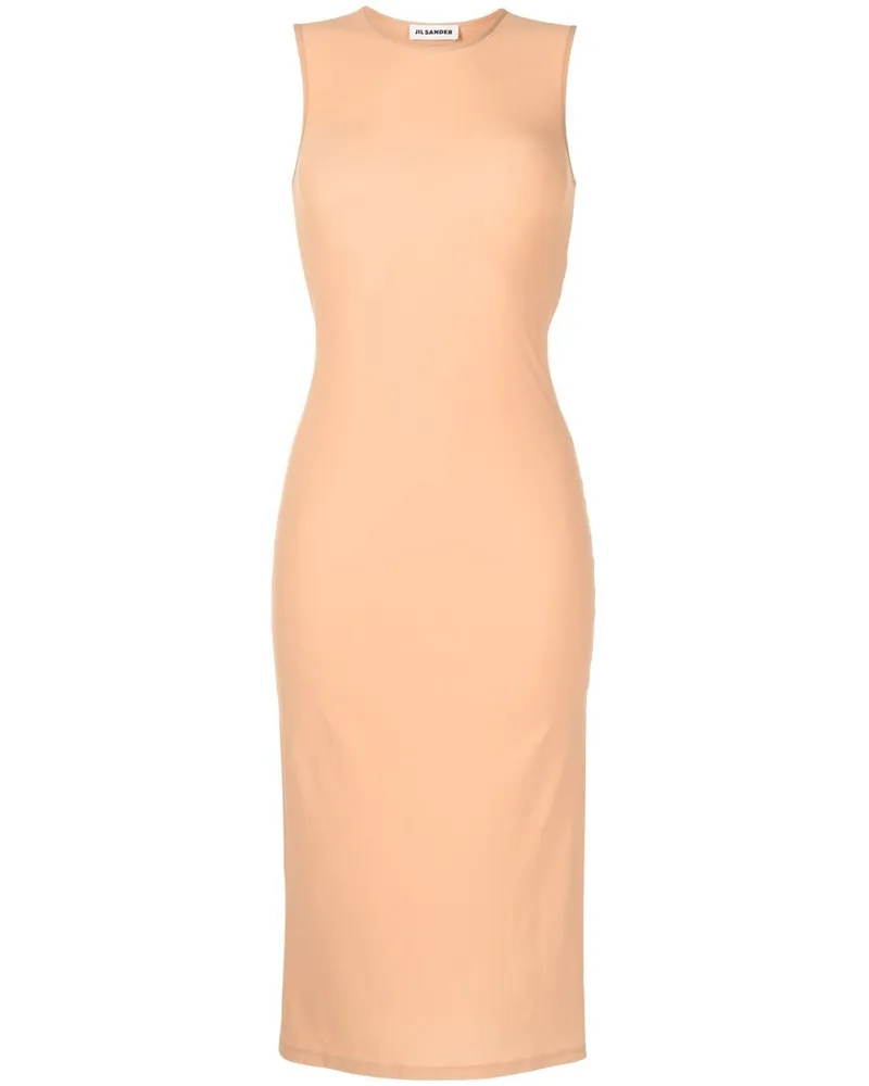 Jil Sander Maxikleid mit rundem Ausschnitt - Nude Nude