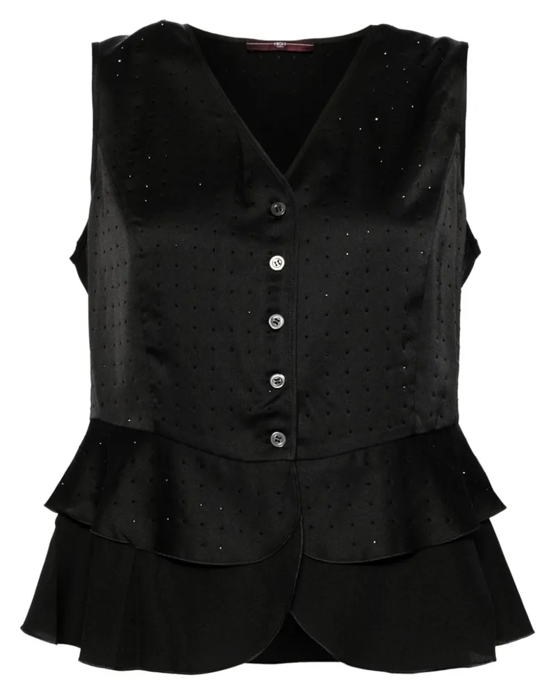 HIGH Weste mit Strassverzierung - Schwarz Schwarz