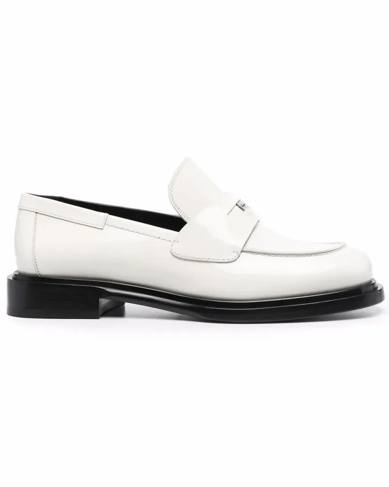 Ferragamo Nyx 30 Loafer aus Lackleder - Weiß Weiß