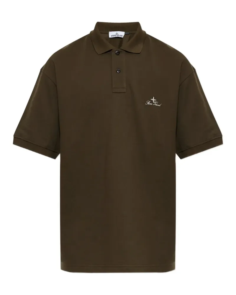 Stone Island Poloshirt mit Logo-Stickerei - Braun Braun