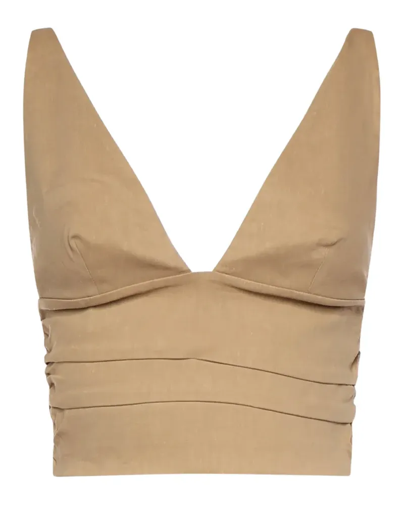 Pinko V-neck top - Nude Nude