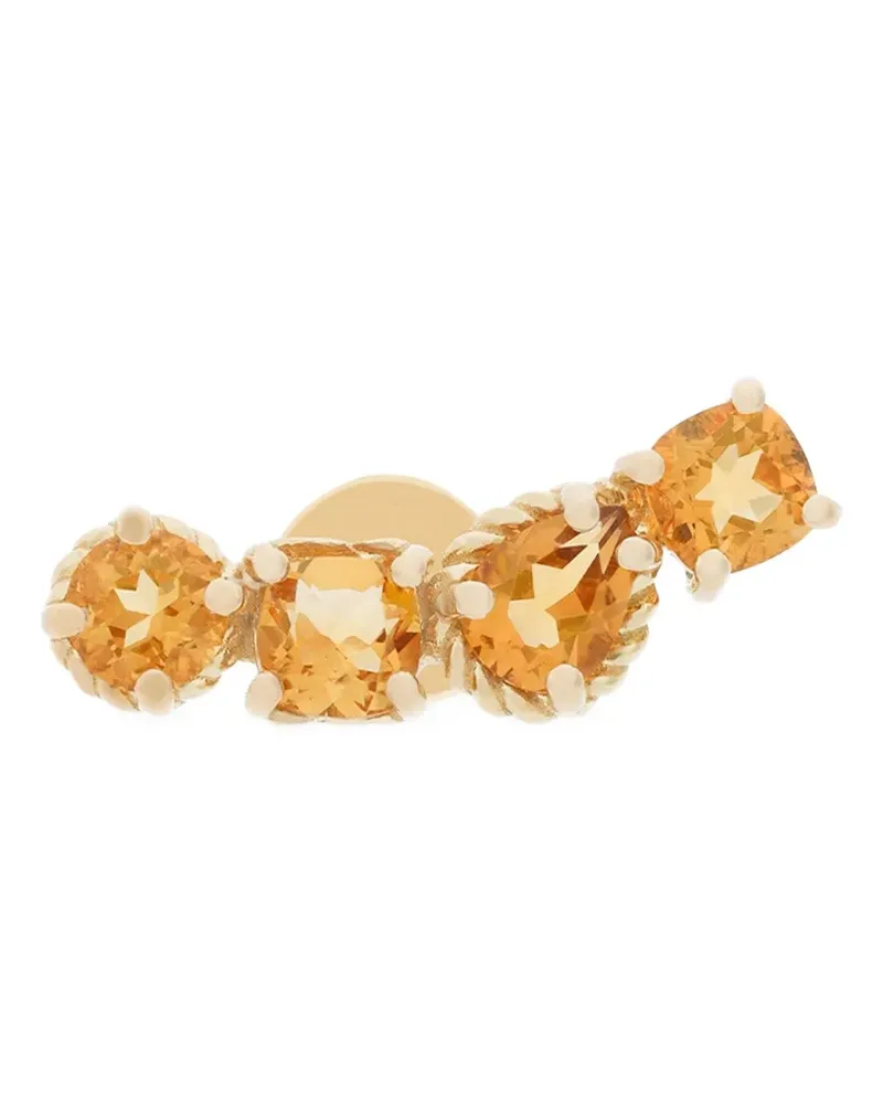 Dolce & Gabbana 18kt Single Rainbow Monochrome Gelbgoldohrring mit Zitrin Gold