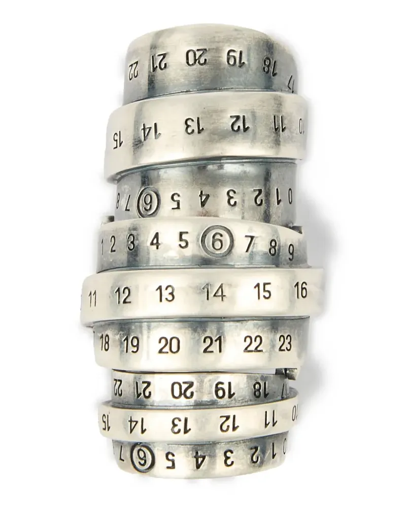 Maison Margiela Signature Numbers Ring - Silber Silber