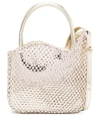 Le Silla Kleine Ivy Handtasche aus Strass-Mesh Gold