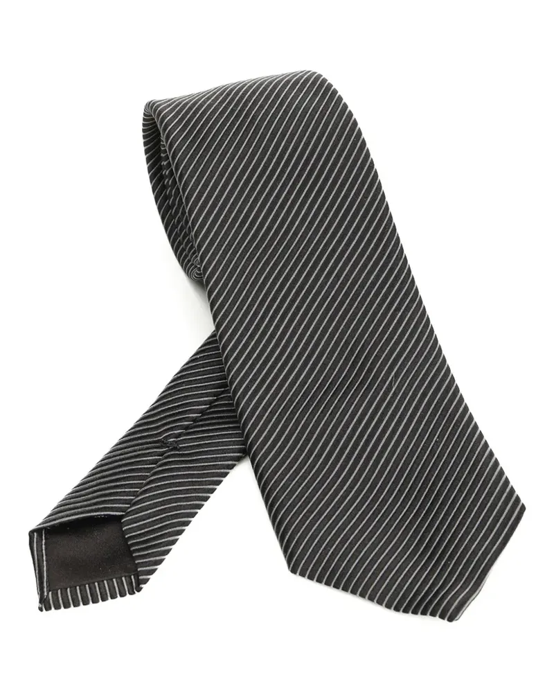Giorgio Armani Gestreifte Krawatte - Schwarz Schwarz