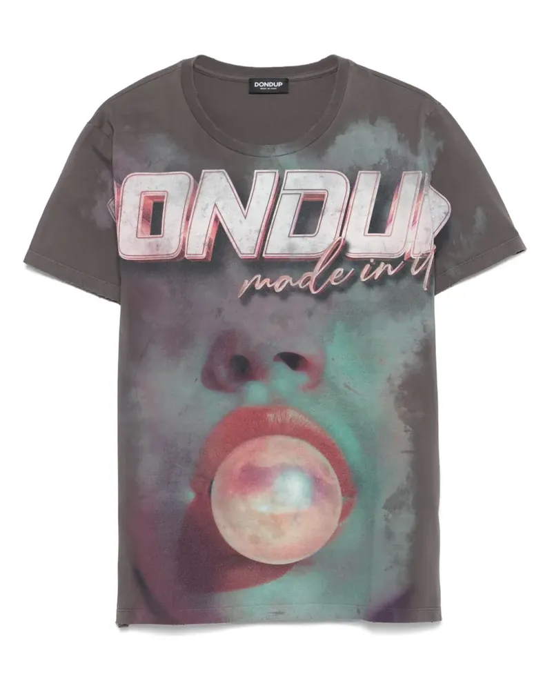 Dondup T-Shirt mit Logo-Print - Grau Grau