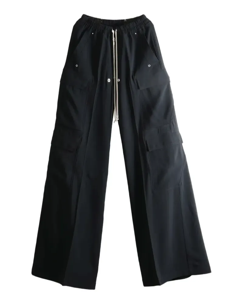 Rick Owens Cargo Belas Hose mit weitem Bein - Schwarz Schwarz