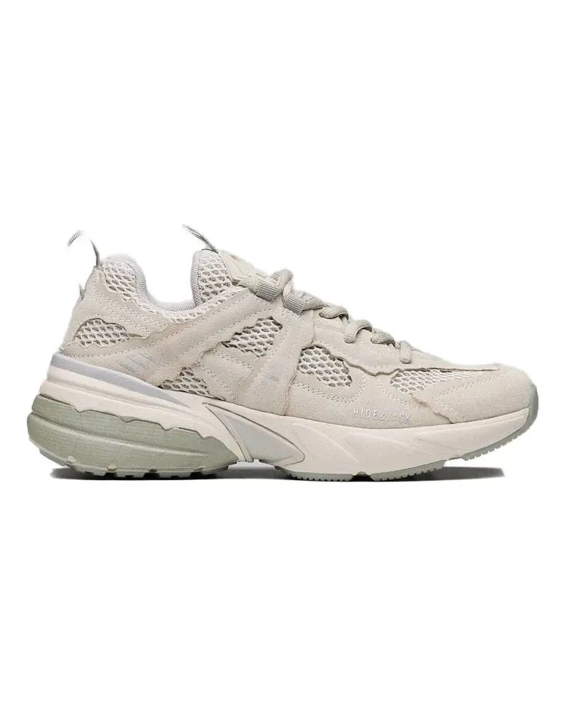Hide & Jack Running 2000 panelled chunky-sole sneakers - Nude Nude