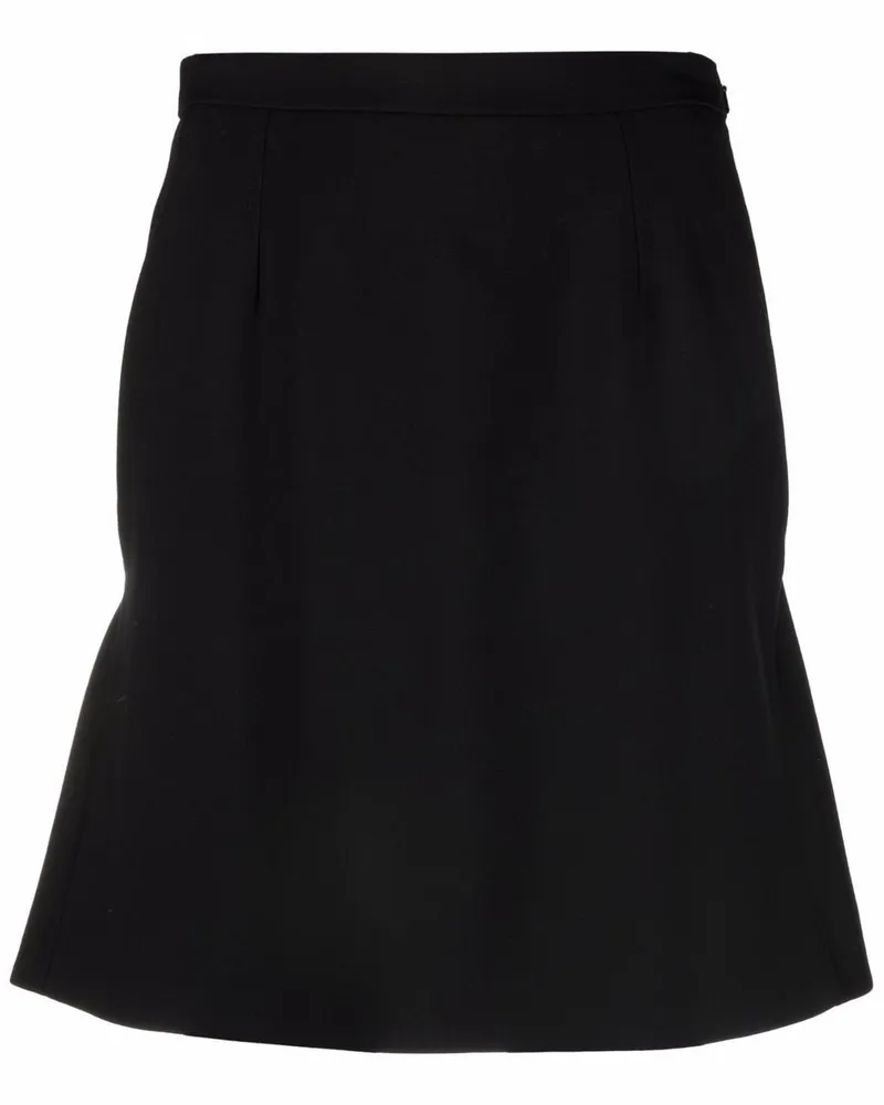 Alexander McQueen Rock mit hohem Bund - Schwarz Schwarz