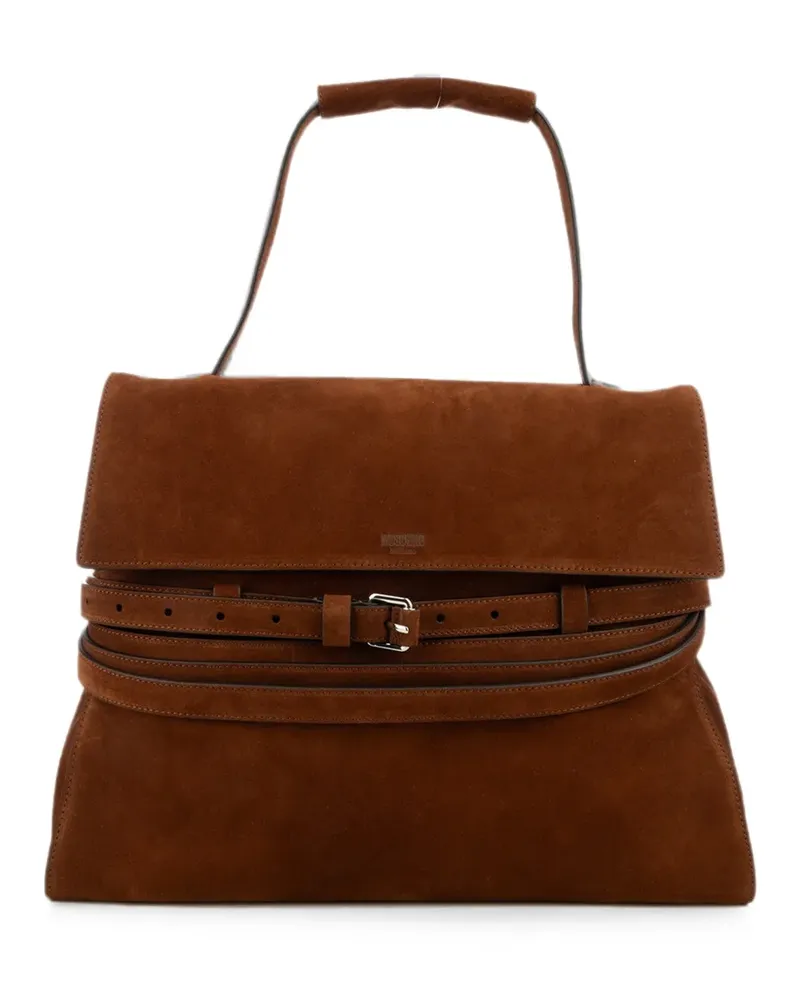 Moschino Tote Bag mit Schnallendetail - Braun Braun