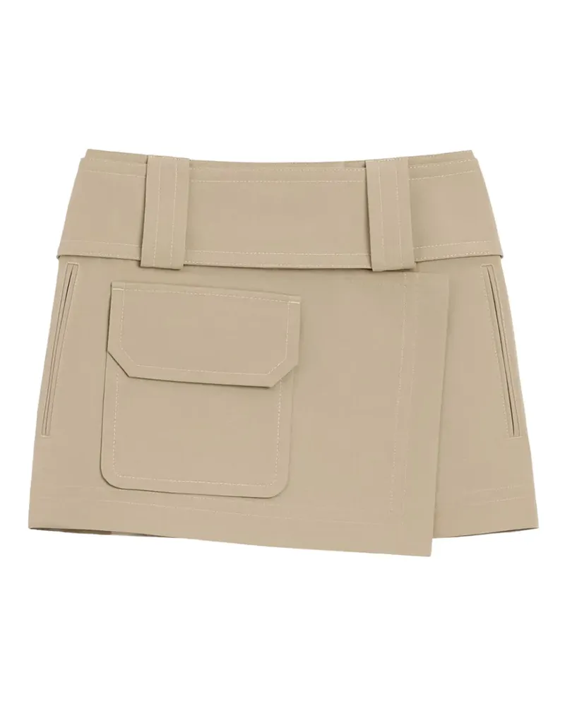 AMI Paris Gewickelter Minirock - Nude Nude