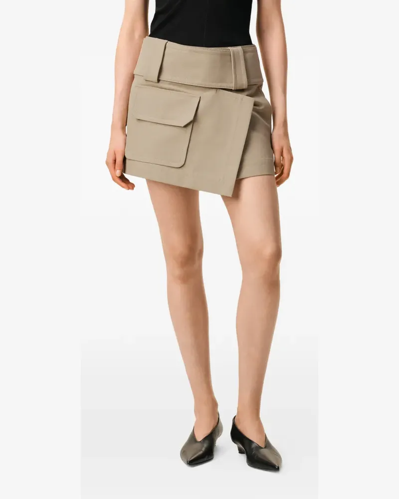 AMI Paris Gewickelter Minirock - Nude Nude