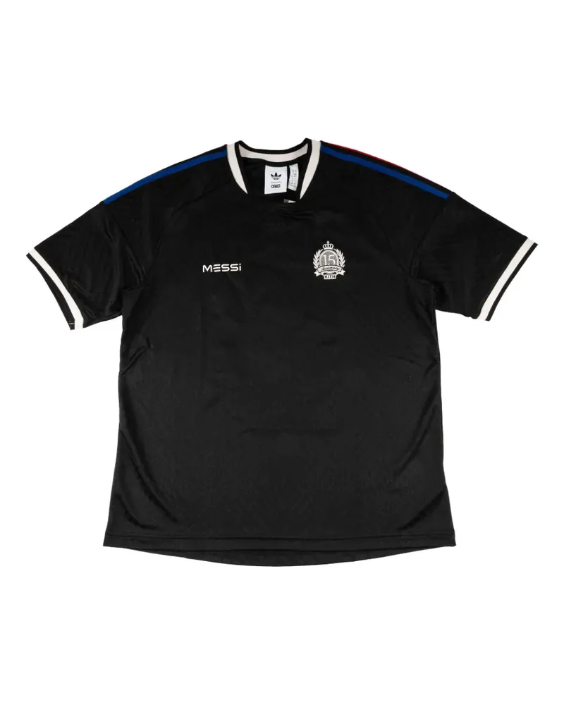 KITH x adidas T-Shirt mit Logo-Stickerei - Schwarz Schwarz
